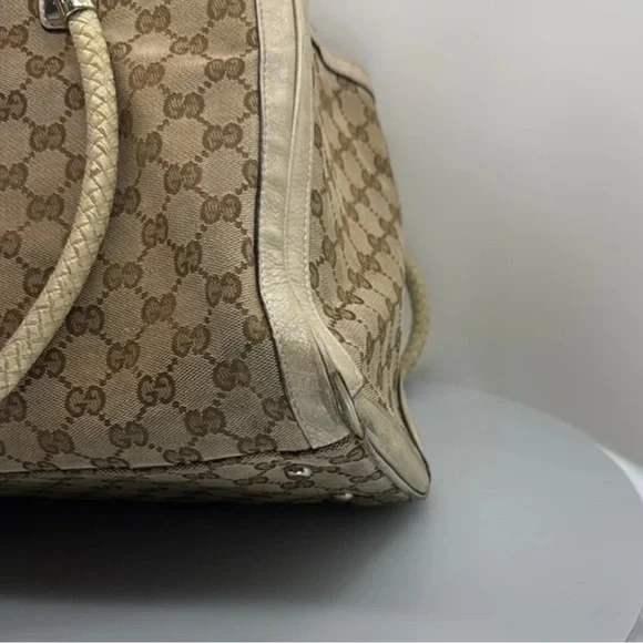 Gucci Tan Tote Bag with Iconic Design 100% Authentic - Picture 11 of 12